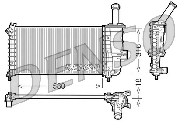 Радіатор DRM09100 Denso