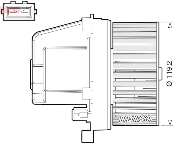 Вентилятора пічки DEA33003 Denso