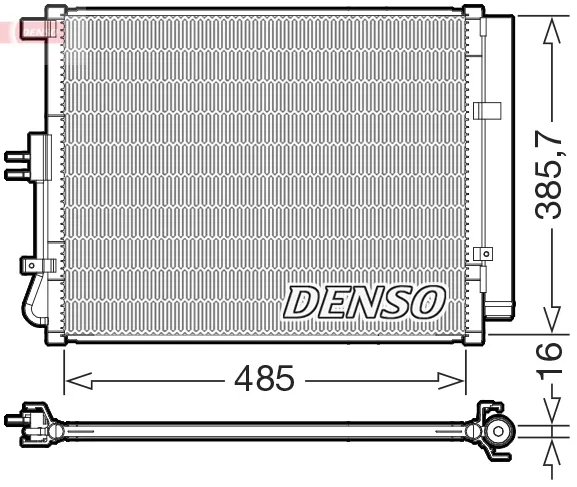 Радіатор кондиціонера DCN43007 Denso