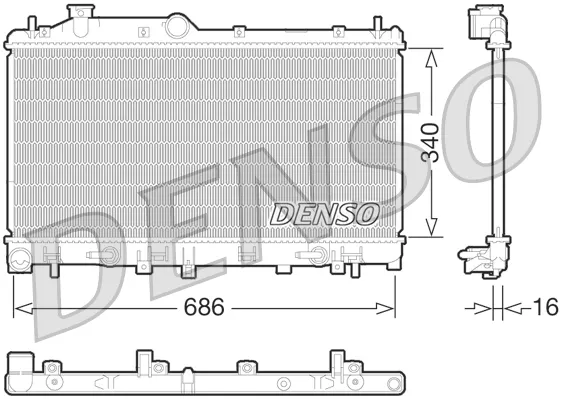 Радіатор DRM36015 Denso