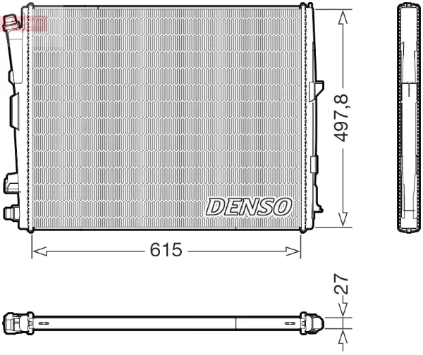 Радіатор охолодження, додатковий DRM05123 Denso