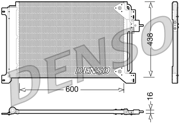 Радіатор кондиціонера DCN12004 Denso