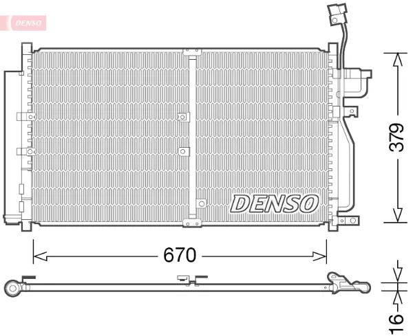 Радіатор кондиціонера DCN15003 Denso