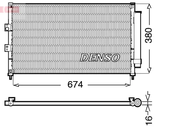 Радіатор кондиціонера DCN40014 Denso