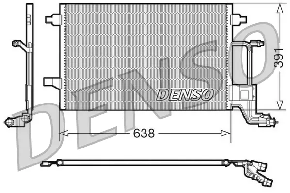 Радіатор кондиціонера DCN02014 Denso