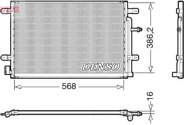 Радіатор кондиціонера DCN02038 Denso