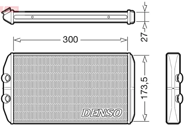 Радіатор пічки DRR12008 Denso