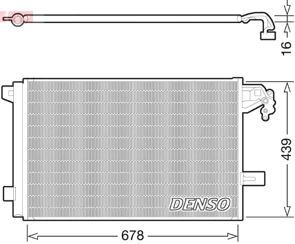 Радіатор кондиціонера DCN32063 Denso