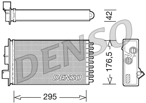 Радіатор пічки DRR12022 Denso