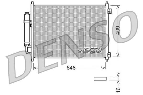 Радіатор кондиціонера DCN46001 Denso