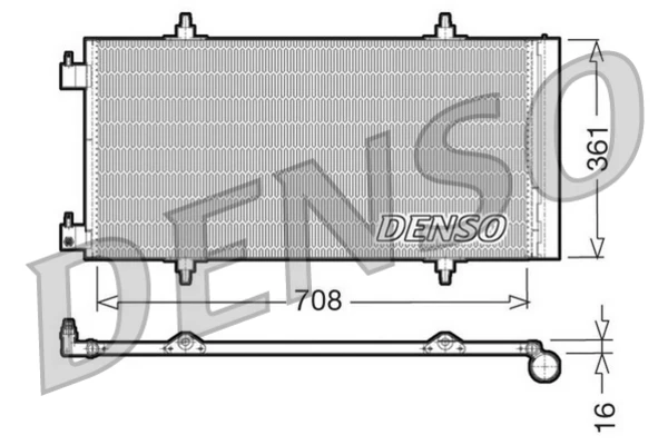Радіатор кондиціонера DCN07011 Denso