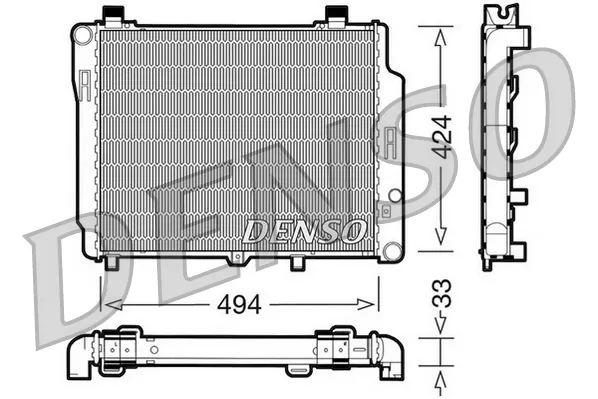 Радіатор DRM17074 Denso
