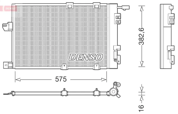Радіатор кондиціонера DCN20038 Denso