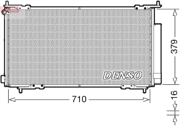 Радіатор кондиціонера DCN40015 Denso