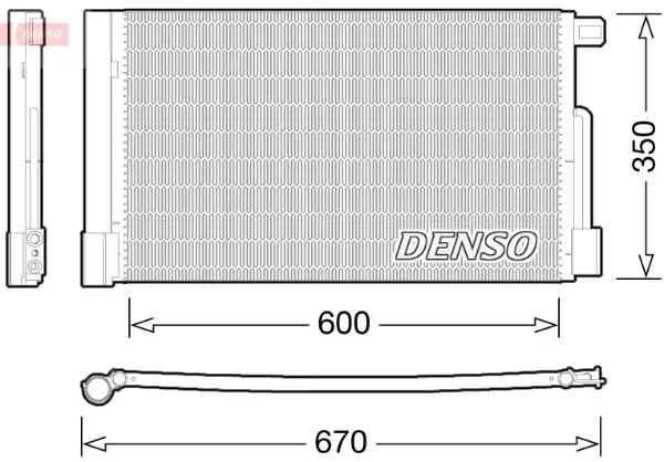 Радіатор кондиціонера DCN01004 Denso