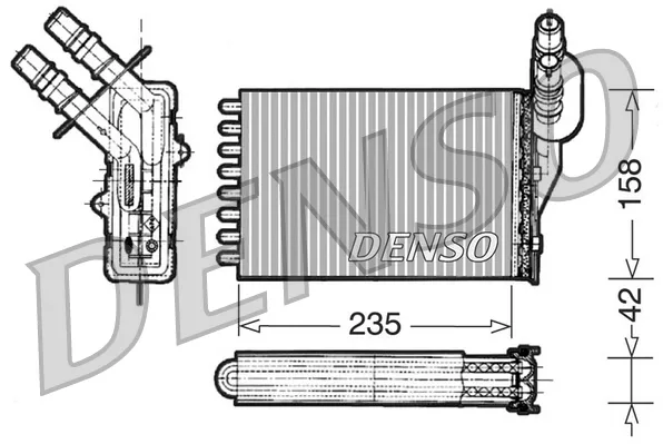 Радіатор пічки DRR23001 Denso