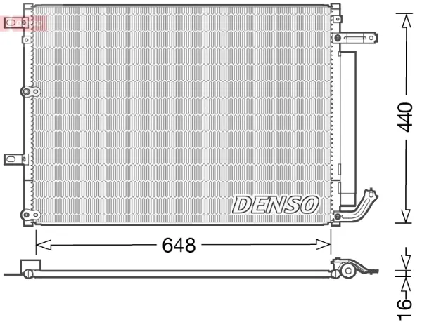 Радіатор кондиціонера DCN06018 Denso