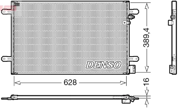 Радіатор кондиціонера DCN02037 Denso