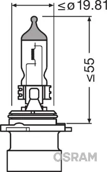 Лампочка галогенна 9006XS Osram