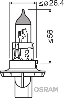 Лампочка галогенна 9008 Osram