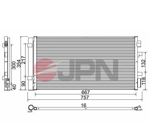 Радіатор кондиціонера 60C9128JPN JPN