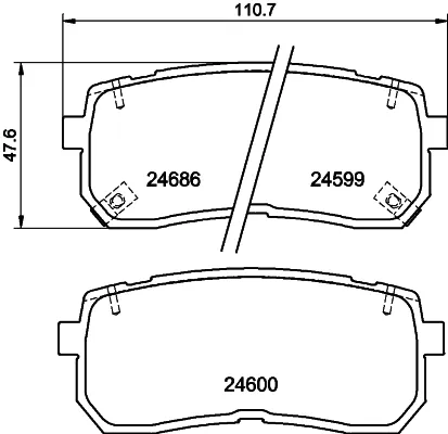 Задні гальмівні колодки MDB2922 Mintex