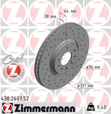 Гальмівні диски передні 430260752 Zimmermann