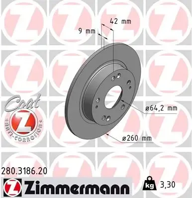 Гальмівні диски 280318620 Zimmermann