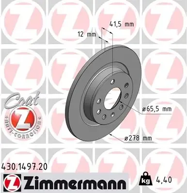 Гальмівні диски 430149720 Zimmermann