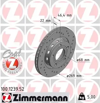 Гальмівні диски 100123952 Zimmermann