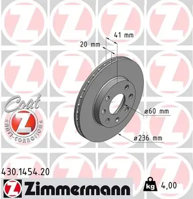 Гальмівні диски передні 430145420 Zimmermann