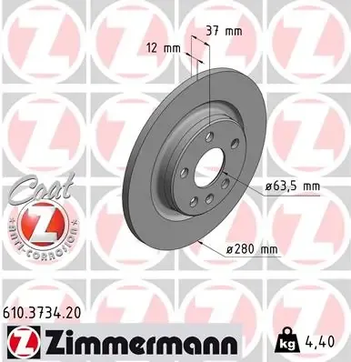 Гальмівні диски 610373420 Zimmermann