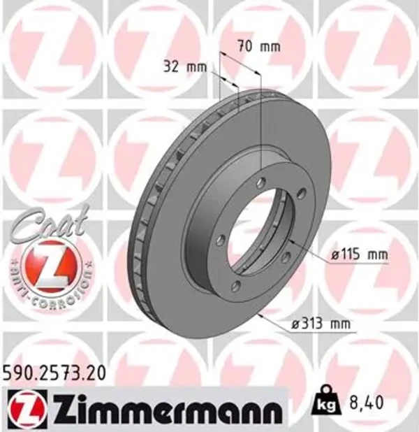 Гальмівні диски передні 590257320 Zimmermann