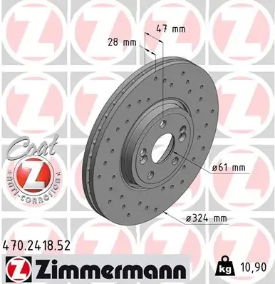 Гальмівні диски передні 470241852 Zimmermann