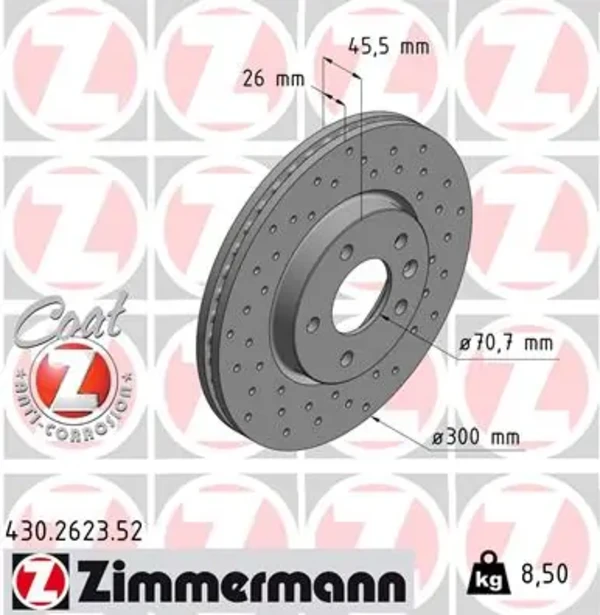Гальмівні диски передні 430262352 Zimmermann