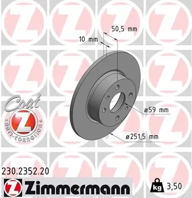 Гальмівні диски 230235220 Zimmermann