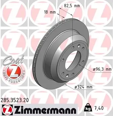 Гальмівні диски 285352320 Zimmermann