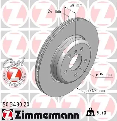 Гальмівні диски 150348020 Zimmermann