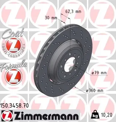Гальмівні диски 150345870 Zimmermann