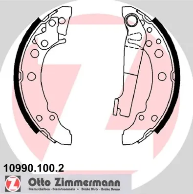Колодки гальмові задні, барабанні 109901002 Zimmermann