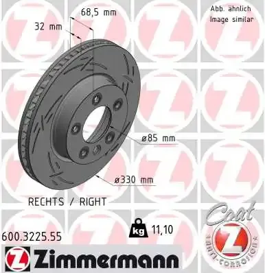 Гальмівні диски передні 600322555 Zimmermann