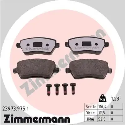 Передні тормозні колодки 239739751 Zimmermann