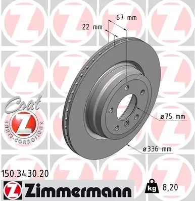 Гальмівні диски 150343020 Zimmermann