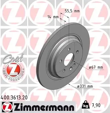 Гальмівні диски 400361320 Zimmermann