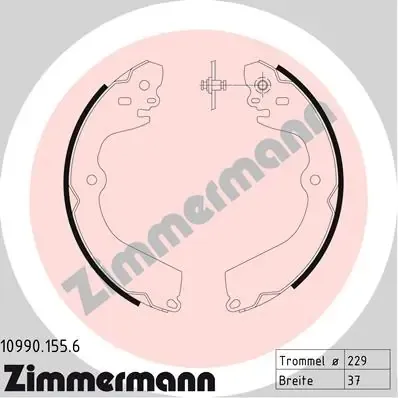 Колодки гальмові задні, барабанні 109901556 Zimmermann