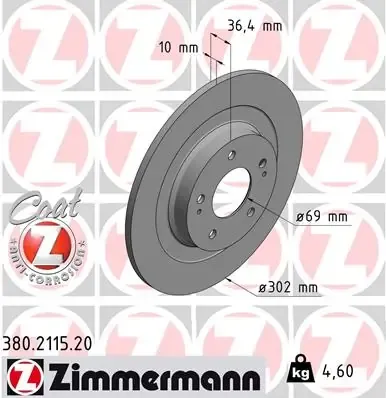 Гальмівні диски 380211520 Zimmermann
