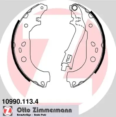 Колодки гальмові задні, барабанні 109901134 Zimmermann