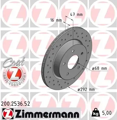 Гальмівні диски 200253652 Zimmermann