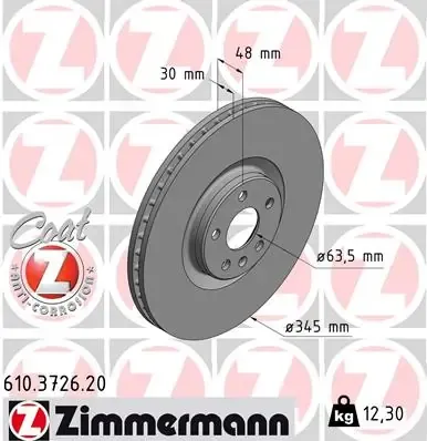 Гальмівні диски передні 610372620 Zimmermann