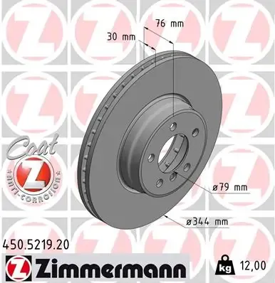 Гальмівні диски передні 450521920 Zimmermann